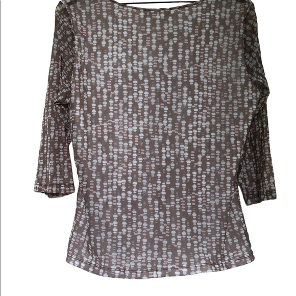 Ellen Tracy Tan Polka Dot Blouse - XL - New Without Tags - Picture 2 of 3